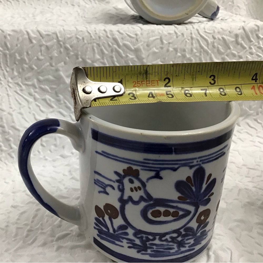 Vintage Blue & White Made In Japan Coffee Mugs - Picture 6 of 12